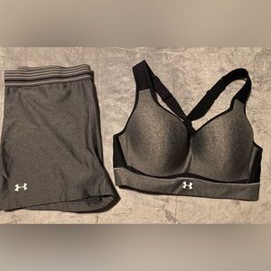 Under Armour Shorts & Bra 36c lot
